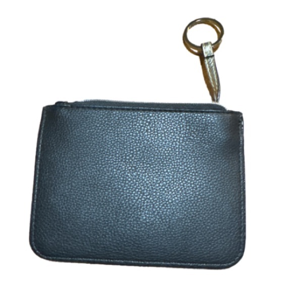 Victoria's Secret Black and Gold heart studded card holder wristlet - Picture 2 of 5